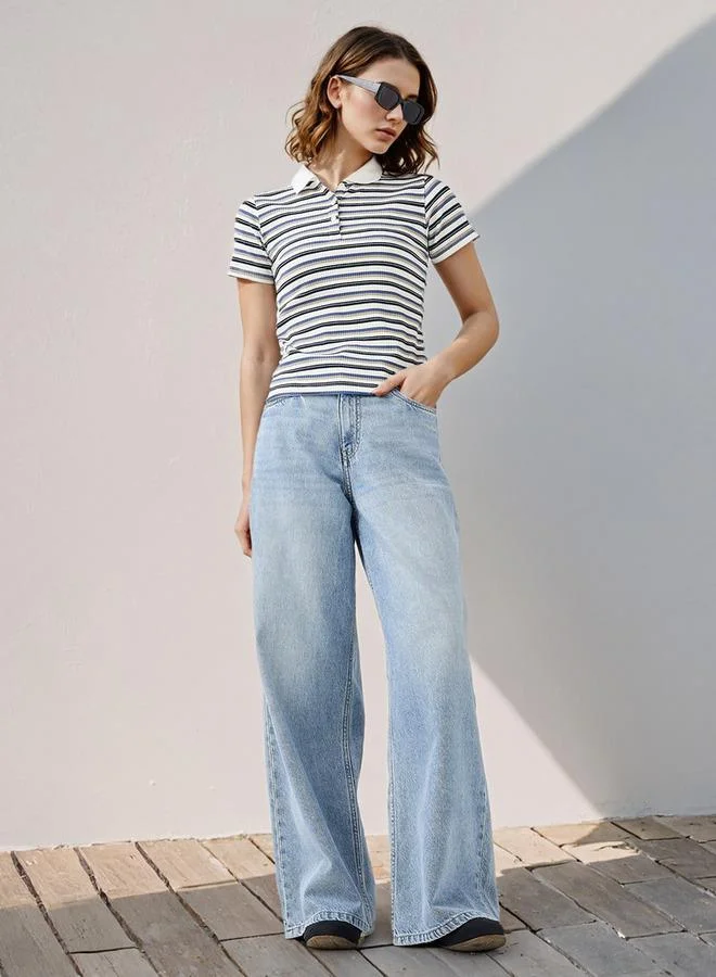 2Xtremz 2Xtremz Striped Polo T-shirt